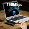 無料の運転手ミニUSB Wifiアダプター150Mbps Wi-Fiドングル用PC USBイーサネット2.4Gネットワ​​ークアダプターアンテナWI FI受信機