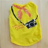 Summer Pet Vests Dog Clothes Puppy Supplies Shirt Cravat Camera Printing Dog Accessories Cotton Vest For Small Dogs