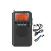 FreeShipping Portable Radio Aircraft Full Band Radio FM/AM/SW/CB/Air/VHF Receiver World Band with LCD Display Alarm Clock