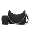 Модная женская нейлоновая сумка через плечо Повседневная сумка для покупок через плечо со съемным нейлоновым мешочком для ключей Кошелек для монет Multi Pochette Accessoires Cle Tote