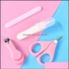 Grooming Set Health Care Baby, Kids Maternity 4 2st Baby Nail Scissors Gorgeous Safety Cutter Suit Nyfödd rengöring av släpp 2021 5