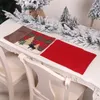 Рождественский стол Маты Heatproof Ткань Кухня Обеденный колодки Xmas плед Elk дерево Placemat Новогоднее украшение JK2010XB