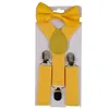 Belt Bowtie Set cor dos doces Suspensórios crianças com laço ajustáveis ​​Meninas Meninos Suspensórios Atacado 26 Designs Artigos para Festas IIA872