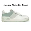 skugga plattformskor kvinnor tr￤nare 1 gran aura pistachio frost blek elfenben vit svart aurora rosa skum knappt gr￶n r￶da f￤rgton m￤n utomhus sneakers