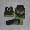 Kobiety Fitness Sport Joga Garnitur Bezproblemowy Z Długim Rękawem Oddychający Patchwork Polka Dot Odzież