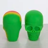 Skull Silicone Smoking Container Wax Jar for Dry Tabacco Herb Round Halloween Style Gel Storage Box