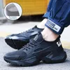 Nieuwe Werk Veiligheidsschoenen 2019 Mode Sneakers Ultra-Light Soft Down Men Ademend Anti-Shattering Steel Teen Work Boots 201019