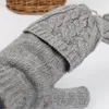 Scaldamani da donna Flip Gift Guanti mezze dita morbidi Guanti lavorati a maglia addensare lana artificiale Termica Autunno Inverno 1 paio #7341