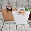 Kraft Paper Packing Bags Simplicity Bow Gifts Bag Colour Printing Perfume Souvenir Ship Shape Handbags New Arrival 0 72hb F2