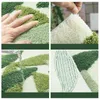 Honlaker Green Leaves Flocking Bath Mat Non-slip Absorbent Microfiber Bathroom Rug Home Entrance Door Mat Super Soft Bath Carpet 220511