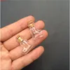 Mini Hearts Shape Flaskor Pendants Små glas med korkburkar Gifts Injektionsflaskan Transparent Clear 100pcs Gratis Fraktkvalité