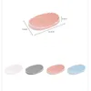 Silicone Soap Dishes Saver Holder Plate Non-slip Bathroom Fashion Candy Color Storage Soap Rack Container RRF14216