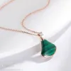 Collier pendentif en forme d'éventail Bijoux de créateur jupe de luxe Colliers pour femme petite amie or rose Noir blanc vert rouge rose diamant pendentifs mode cadeau de mariage