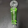 DERNIER Coloré Cool Cool Cool Liquide Tuyaux remplis Pyrex épais Glass Tube Tube Handpipe Portable à la main Portable Herbe Dry Herbe Toby Filtrer Main Bong DHL Gratuit