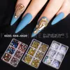 6Grrids SS6-SS20 Crystal Nail Art Dżetów Mieszane Kolor Płaski Dolny AB Porcelan White Champagne 3D Nails Dekoracja