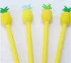 2X Cute Pineapple Silicone Head Gel Pen Rollerball Pen Writing Stationery