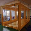 Özelleştirilmiş Renk Mühürlü Sprey Booth Balon Şişirilebilir Araba Boyama Odası Bakımı Hava Filtre Sistemi ile PVC'de Garaj Motosiklet Çadır Çalışıyor