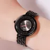 reloj mujer GEDI Fashion Rose Gold Watch Women Unique quicksand stainless steel Quartz Watch Ladies Elegant Ladies wristwatch 201118