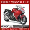 Corpo OEM per HONDA Crosstourer VFR1200F VFR 1200 RR CC F 10-13 76No.85 VFR1200X VFR-1200 VFR1200 10 11 12 13 VFR1200RR 2010 2011 2012 2013 Iniezione carenatura rosso lucido