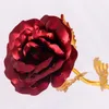 Mode 24k Gold Foil Plated Rose Creative Gifts Lasts Forever Rose for Lover's Wedding Valentine Day geschenken Woondecoratie 825