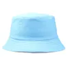 Designer balde chapéu liso verão sol chapéus dobrável praia em branco chapéus de pesca cor sólida cor borda