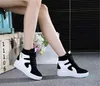 Sneakers Dames Hoge Top Platform Sneakers Dames Casual Wiggen Schoenen Damesschoenen Zwart Platform Vulcaniseren Schoenen Dames