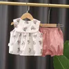 Girl Outfit Sets Kids Sportswear Clothes Fashion 2022 Summer Suit Sport Toddler Baby Clothing Children T Y220312