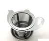 Herbata Mesh Metal Infuser Ze Stali Nierdzewnej Kubek Filtr Litfilator Filtr z pokrywą Nowe Akcesoria Kuchnia Tea Wills Sn2037