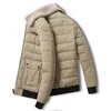 Colar de lã Casaco de inverno masculino Marca grossa jaqueta quente homens casuais roupas externas roupas de lã de cor sólida de cor 201127
