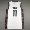 Męskie Kyrie 11 Irving Kevin 7 Durant Koszykówka Koszulki Miasto 75th Vintage Blue Black White Bklyn Szyte Koszulki S-XXL