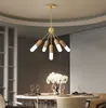 Candelabros creativos para sala de estar, lámparas nórdicas para restaurante, luces de mesa de Bar de arte de estilo moderno de madera, luces colgantes para interiores