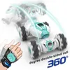 LBLA D878 2.4G Télécommande RC Car Roll Rotary Double-Side Stunt Gesture Induction Twisting Drift Off-Road Dancing Driving 220315