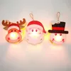 Árvore de Natal Pendurado Pingente Luz Santa Snowman Cervos Design Luminoso Decorações de Árvore de Natal