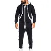 Homens Garment Pijama Playsuit Zipper Hoodie Masculino Onesie Camuflagem Impressão Macacão Streetwear Macacões 211230