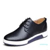 Luxury Men Shoes Casual Leather Fashion Trendy Black Blue Brown Flat Shoes for Men Drop Business dress casual 2022