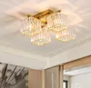 Modern K9 Crystal Ceiling Lamp Fixtures Square Led Chandelier Home Decor Lighting Crystal Plafonnier för vardagsrumsljus