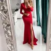 Uzun Kollu V Yaka Mermaid Akşam Balo Parti Elbiseler Vestido De Festa Robe de Soiree Vestido de Casamento