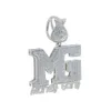 2022 Iced Out Money Gang CZ Lettre Pendentif Bling Dollar Symbole Collier Micro Pavé Cubique Zircone Personnalisé Hiphop Bijoux