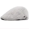 Ht3096 berets vår höst mössa hatt retro nyhetsboy murgröna platt mössa tappning randig konstnär målare hatt justerbar män kvinnor beret