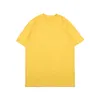 Fashion mens Designer t shirt men women Short Sleeve Quality Yellow Tees Size S-XL