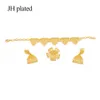 Jewelry sets 24K Dubai gold color wedding for women necklace earrings Bracelet ring African bridal gifts collares Jewellery set 201222