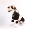 Five Sizes Fashionable Pet Sweaters Luxury Designer Brand Letters Dog Clothes Black And White Puppy Cloth For Small Dogs