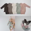 MILANCEL Baby-Kleidungsset niedlicher Punkt-Säuglingsjungen-Indoor-Bodysuits 4-teiliges Set Kleinkind-Mädchen-Kleidungsset LJ201223