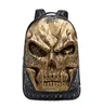 3D Crâne En Relief Sacs À Dos pour Hommes unique Originalité homme Sac rivet personnalité Cool Rock Ordinateur Portable Cartable Pour Adolescents sacs à main