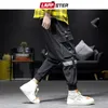 LAPPSTER Streetwear Hip Hop Cargo Pants 2020 Printemps Hommes Baggy Poches Ruban Joggers Pantalons Hommes Japanes Style Noir Sarouel LJ201007