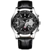 Watch-New красочные простые часы спортивных часов (все черный пояс)