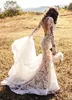 Сексуальная обнаженная и слоновая слоновая слоновая слоновая русалка свадебное платье полные кружевные аппликации Sheer Backbloe Buttons Back с длинным рукавом страна платья невесты свадебные платья