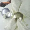 12 PCS/ 로트 새로운 실버 냅킨 고리 결혼식 파티 장식을위한 장식용 냅킨 링 냅킨 홀더 201124