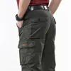 ICPANS Pantalones de carga Hombres Algodón Ejército militar Multi-bolsillos Baggy Denim Hombres Pantalones casuales Pantalones Monos Joggers Otoño 201128