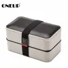 OneUP صندوق الغداء PP / سيليكون 1200ML Bento مربع مع أدوات المائدة صديقة للبيئة BPA الحرة صحية المحمولة تخزين الغذاء الحاويات NEW T200710